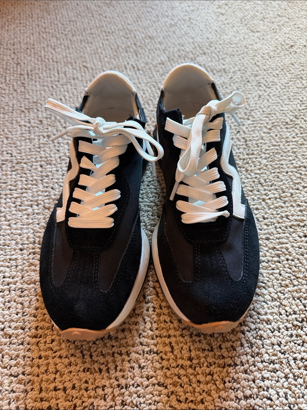 Steve Madden Black and White Women's Sneakers